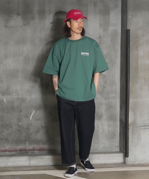 THRASHER(スラッシャー)の「HOMETOWN emb S/S T-SHIRTS/スラッシャーワンポイントマグロゴ半袖TシャツMAGLOGO(Tシャツ/カットソー・メンズ・ベージュ/ホワイト/ブラック/グリーン・LARGE/MEDIUM/X-LARGE)」の22枚目の写真
