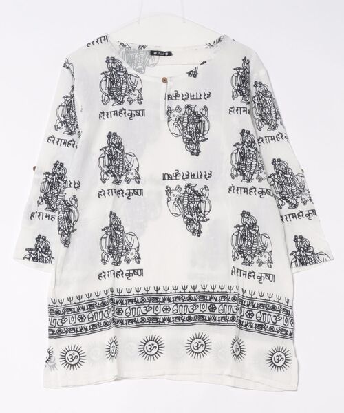 チャイハネ(チャイハネ)の「【チャイハネ】クリシュナMEN'Sトップス(その他トップス・メンズ・ブラック/グリーン/ホワイト/パープル/マスタード/ブルー・FREE)」の7枚目の写真