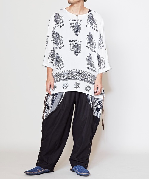 チャイハネ(チャイハネ)の「【チャイハネ】クリシュナMEN'Sトップス(その他トップス・メンズ・ブラック/グリーン/ホワイト/パープル/マスタード/ブルー・FREE)」の18枚目の写真