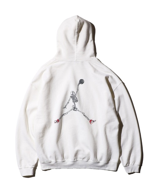 THRIFTY LOOK(スリフティールック)の「THRIFTY LOOK / スリフティールック JUMP SKULL PULL HOODIE ジャンプスカル プルオーバーパーカー(パーカー・メンズ・ライトグレー/レッド/ホワイト/ブラック・LARGE/X-LARGE/SMALL/MEDIUM)」の5枚目の写真
