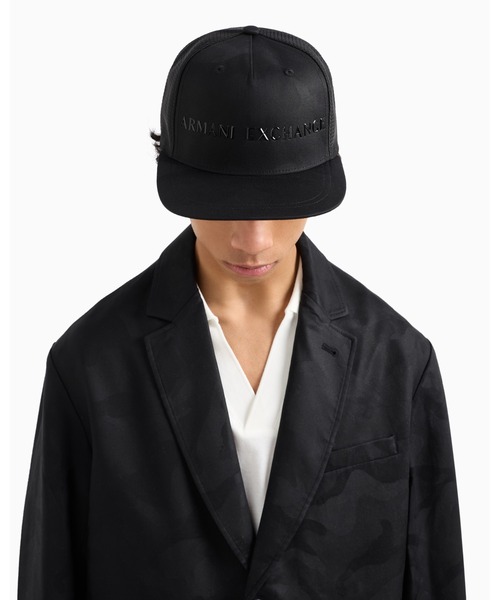 ARMANI EXCHANGE(アルマーニエクスチェンジ)の「【A|X アルマーニ エクスチェンジ】<オンライン限定>AXロゴ キャップ(キャップ・メンズ・ブラック・FREE)」の3枚目の写真