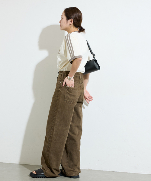 adidas（アディダス）の「【adidas originals】 3-STRIPES TEE：Tシャツ（Tシャツ/カットソー・レディース・サックスブルー/ホワイト/ベージュ・LARGE）」の9枚目の写真