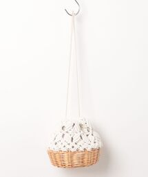 and it_ | 柳×紐編み巾着バッグ(かごバッグ)