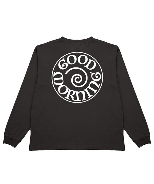 GOOD MORNING TAPES（グッドモーニングテープ）の「【Good Morning Tapes/グッドモーニングテープス】 SPIRAL LOGO LS TEE（Tシャツ/カットソー・メンズ・ブラック・L/M）」の2枚目の写真