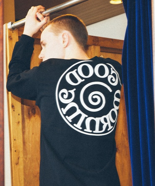 GOOD MORNING TAPES（グッドモーニングテープ）の「【Good Morning Tapes/グッドモーニングテープス】 SPIRAL LOGO LS TEE（Tシャツ/カットソー・メンズ・ブラック・L/M）」の7枚目の写真