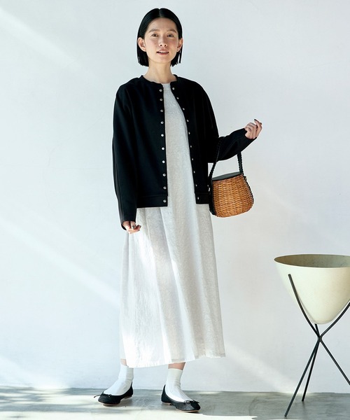 Sunny clouds（サニークラウズ）の「サニークラウズ　ジャカード模様の白魔女ワンピース〈レディース〉（ワンピース・レディース・ホワイト系その他・3L/M/MP/L/LL）」の5枚目の写真