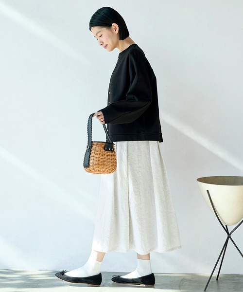 Sunny clouds（サニークラウズ）の「サニークラウズ　ジャカード模様の白魔女ワンピース〈レディース〉（ワンピース・レディース・ホワイト系その他・3L/M/MP/L/LL）」の6枚目の写真