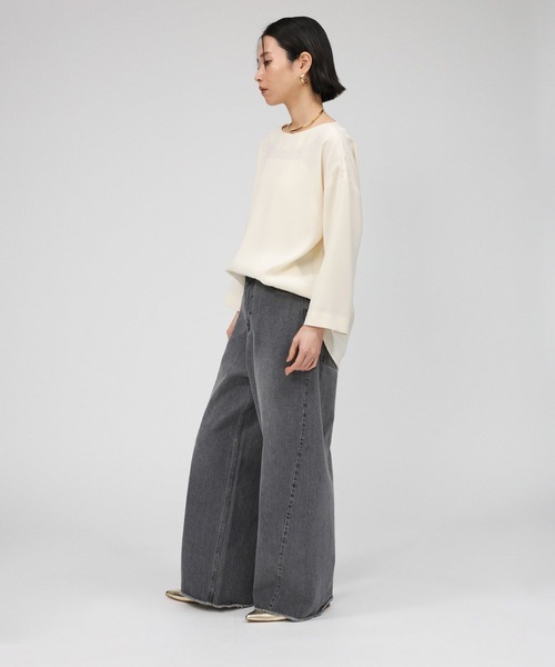 BABYLONE（バビロン）の「ボートネックTブラウス（シャツ/ブラウス・レディース・ブラック/ホワイト・フリー）」の12枚目の写真