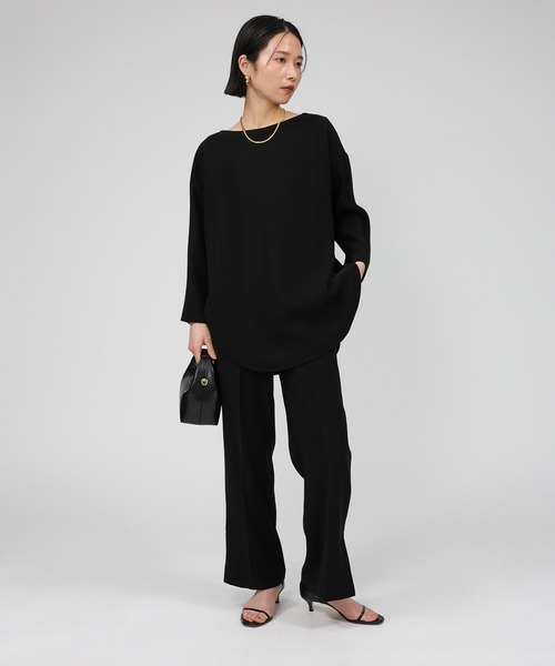 BABYLONE（バビロン）の「ボートネックTブラウス（シャツ/ブラウス・レディース・ブラック/ホワイト・フリー）」の3枚目の写真