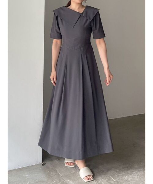 セール】アシメカラーネックワンピース（ワンピース