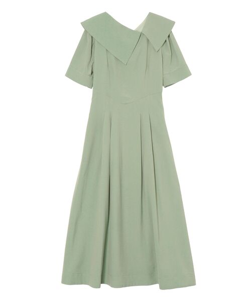 LAGUNAMOON(ラグナムーン)の「アシメカラーネックワンピース(ワンピース・レディース・チャコールグレー/アイボリー/グリーン・MEDIUM/SMALL)」の21枚目の写真