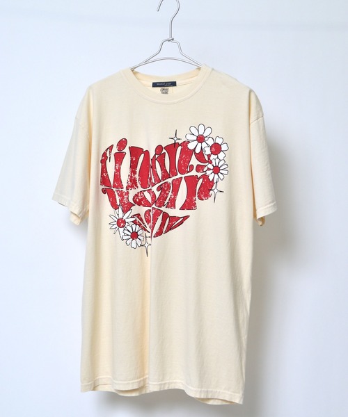 MODISH GAZE(モディシュガゼ)の「【MODISH GAZE】ハート ピグメントTシャツ(Tシャツ/カットソー・レディース・ネイビー/アイボリー・FREE)」の20枚目の写真