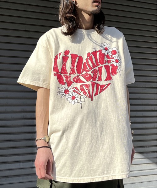 MODISH GAZE(モディシュガゼ)の「【MODISH GAZE】ハート ピグメントTシャツ(Tシャツ/カットソー・レディース・ネイビー/アイボリー・FREE)」の12枚目の写真