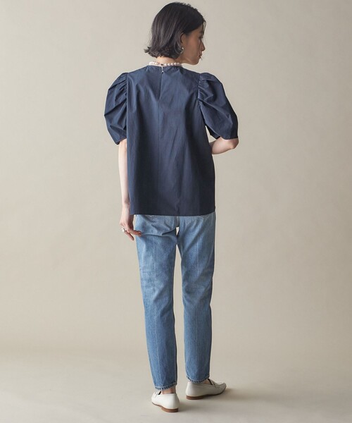 セール】SHIPS NINE CASE:〈手洗い可能〉パフ スリーブ ブラウス