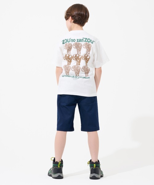 KRIFF MAYER（クリフメイヤー）の「【本体綿100％】ダジャレTシャツ(ザンゾウ)（Tシャツ/カットソー・キッズ・パープル/マスタード/ブラック/セージグリーン/グレー/オフホワイト・170/160/150/140/130/120）」の9枚目の写真