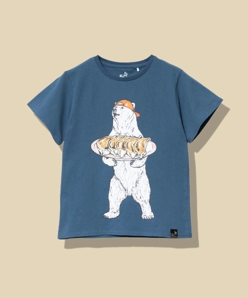 go slow caravan USAコットン餃子クマTシャツ go slow caravan USAコットン餃子クマTシャツ / Tシャツ
