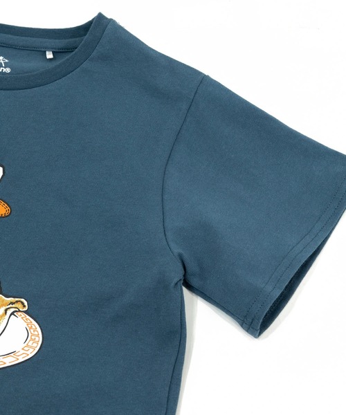go slow caravan(ゴースローキャラバン)の「KIDS USA/C 餃子クマ TEE(Tシャツ/カットソー・キッズ・ホワイト/ブルー・120cm/100cm/140cm)」の4枚目の写真