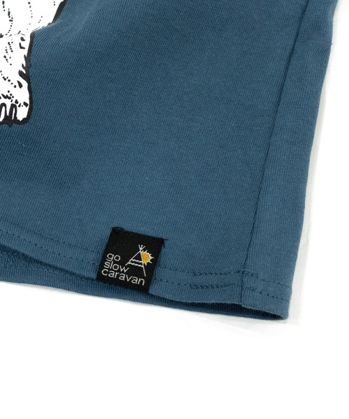 go slow caravan(ゴースローキャラバン)の「KIDS USA/C 餃子クマ TEE(Tシャツ/カットソー・キッズ・ホワイト/ブルー・120cm/100cm/140cm)」の6枚目の写真