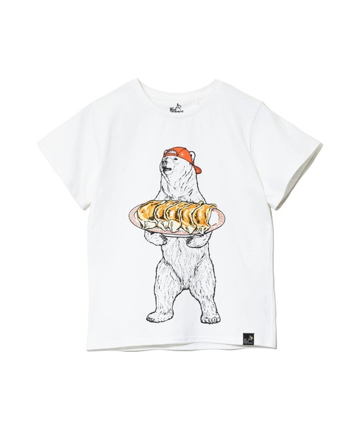 go slow caravan(ゴースローキャラバン)の「KIDS USA/C 餃子クマ TEE(Tシャツ/カットソー・キッズ・ホワイト/ブルー・120cm/100cm/140cm)」の10枚目の写真
