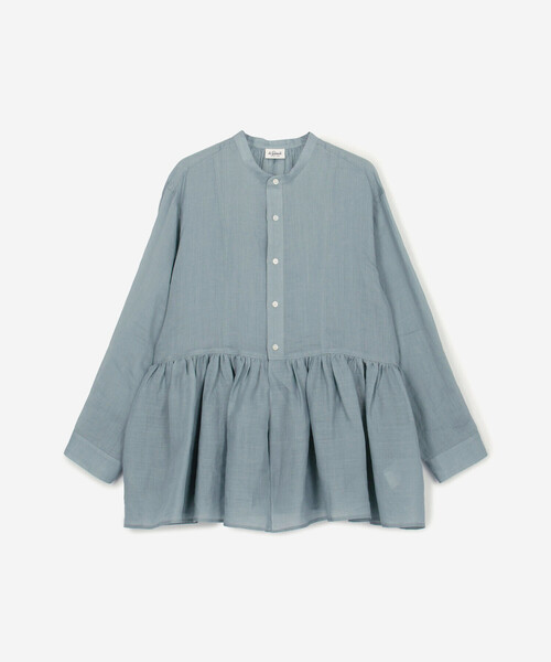 grin キュプララミーギャザーシャツ LE GLAZIK｜ラミー ギャザーショートスリーブシャツ【SALE20%OFF