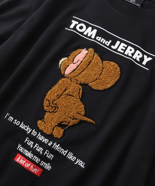 Tom＆Jerry（トムアンドジェリー）の「【Tom & Jerry/トム & ジェリー】サガラ刺繍ハーフスリーブTシャツ（Tシャツ/カットソー・メンズ・ネイビー/ブラック/ブルーグレー/オートミール・LL/L/M）」の6枚目の写真