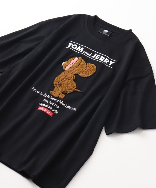 Tom＆Jerry（トムアンドジェリー）の「【Tom & Jerry/トム & ジェリー】サガラ刺繍ハーフスリーブTシャツ（Tシャツ/カットソー・メンズ・ネイビー/ブラック/ブルーグレー/オートミール・LL/L/M）」の5枚目の写真