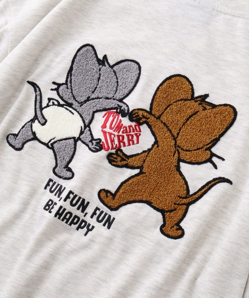 Tom＆Jerry（トムアンドジェリー）の「【Tom & Jerry/トム & ジェリー】サガラ刺繍ハーフスリーブTシャツ（Tシャツ/カットソー・メンズ・ネイビー/ブラック/ブルーグレー/オートミール・LL/L/M）」の14枚目の写真
