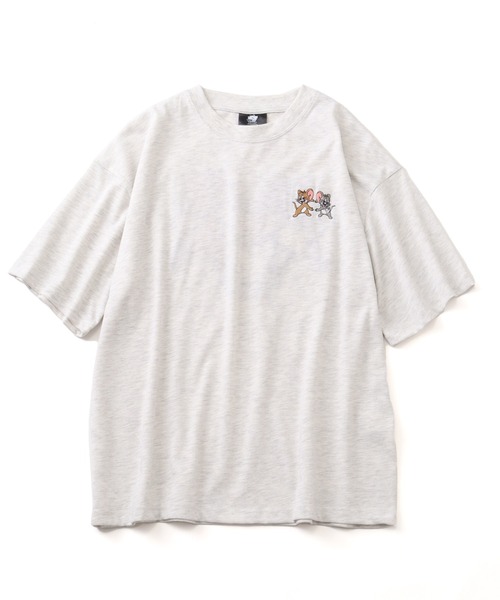 Tom＆Jerry（トムアンドジェリー）の「【Tom & Jerry/トム & ジェリー】サガラ刺繍ハーフスリーブTシャツ（Tシャツ/カットソー・メンズ・ネイビー/ブラック/ブルーグレー/オートミール・LL/L/M）」の10枚目の写真