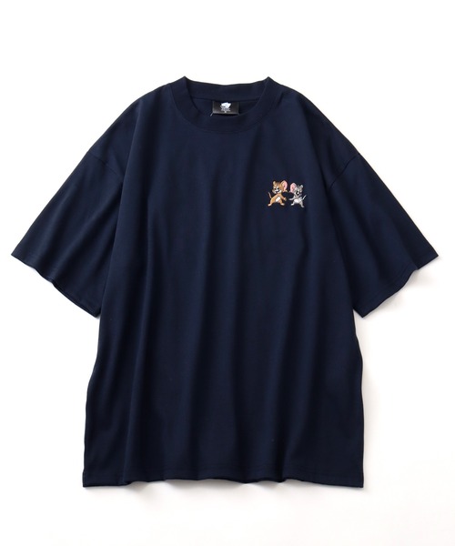 Tom＆Jerry（トムアンドジェリー）の「【Tom & Jerry/トム & ジェリー】サガラ刺繍ハーフスリーブTシャツ（Tシャツ/カットソー・メンズ・ネイビー/ブラック/ブルーグレー/オートミール・LL/L/M）」の15枚目の写真