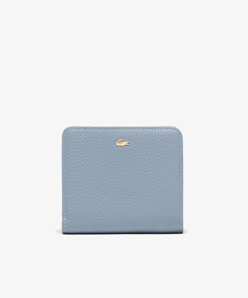 LACOSTE(ラコステ)の「シュリンクレザー 2つ折りスクエアウォレット(財布・レディース・ライトブルー/ブラック・FREE)」の2枚目の写真