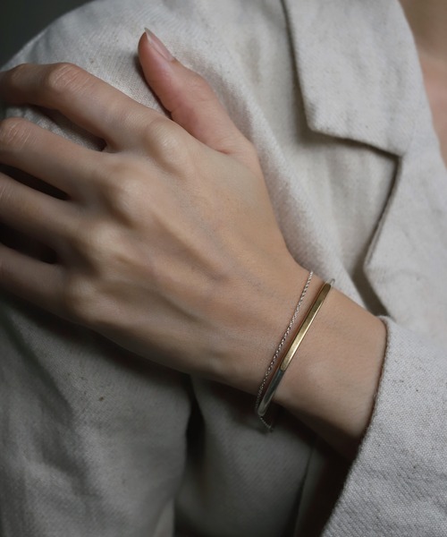 TEN.（テン）の「SILVER925 フラットケーブルチェーンブレスレット（ネックレス・レディース・シルバー・FREE）」の4枚目の写真