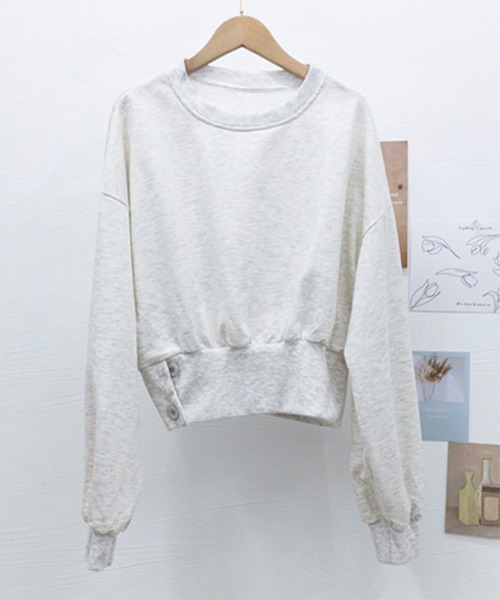 Miniministore(ミニミニストア)の「スウェット風トップス薄手トレーナー着やせ(スウェット・レディース・ダークグレー/ライトグレー・FREE)」の17枚目の写真