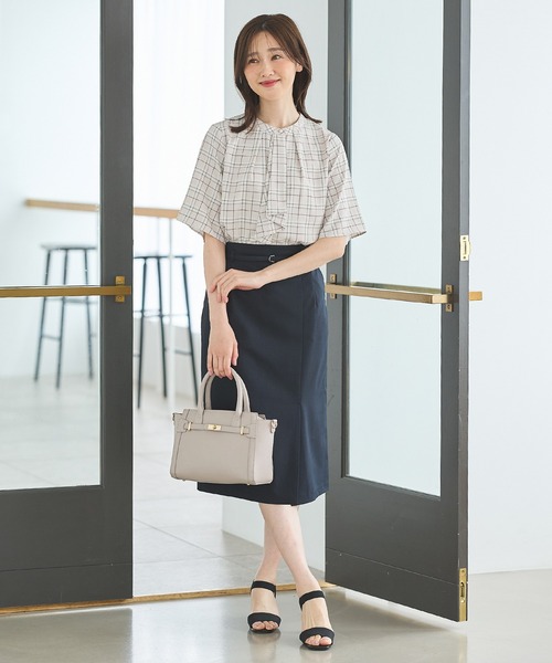 Honeys(ハニーズ)の「5分袖ボウタイブラウス(シャツ/ブラウス・レディース・ネイビー系/イエロー系その他/ネイビー/ホワイト系その他/ピンク/ホワイト/ベージュ系その他・3L/L/LL/M/S)」の20枚目の写真