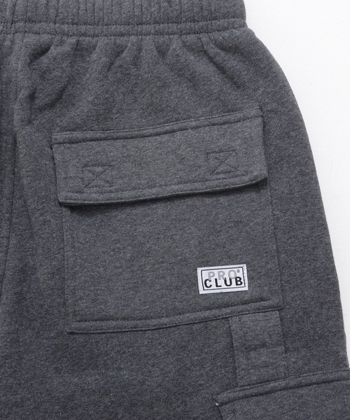 PRO CLUB (プロクラブ)の「PRO CLUB プロクラブ FLEECE CARGO SHORTS フリースカーゴショーツ スウェットパンツ(スウェットパンツ・メンズ・ブラック/グレー/チャコール/ネイビー・S/M/L/XL)」の17枚目の写真
