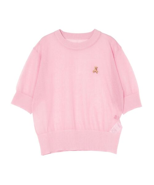 POLO BCS(ポロ ビーシーエス)の「【POLO BCSコラボ】シアーベアニットプルオーバー(Tシャツ/カットソー・レディース・ネイビー/アイボリー/ライトグリーン/ピンク・FREE)」の4枚目の写真