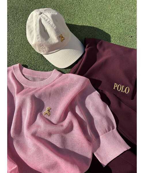 POLO BCS(ポロ ビーシーエス)の「【POLO BCSコラボ】シアーベアニットプルオーバー(Tシャツ/カットソー・レディース・ネイビー/アイボリー/ライトグリーン/ピンク・FREE)」の11枚目の写真