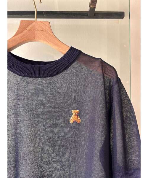 POLO BCS(ポロ ビーシーエス)の「【POLO BCSコラボ】シアーベアニットプルオーバー(Tシャツ/カットソー・レディース・ネイビー/アイボリー/ライトグリーン/ピンク・FREE)」の12枚目の写真