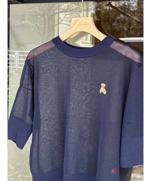 POLO BCS(ポロ ビーシーエス)の「【POLO BCSコラボ】シアーベアニットプルオーバー(Tシャツ/カットソー・レディース・ネイビー/アイボリー/ライトグリーン/ピンク・FREE)」の13枚目の写真