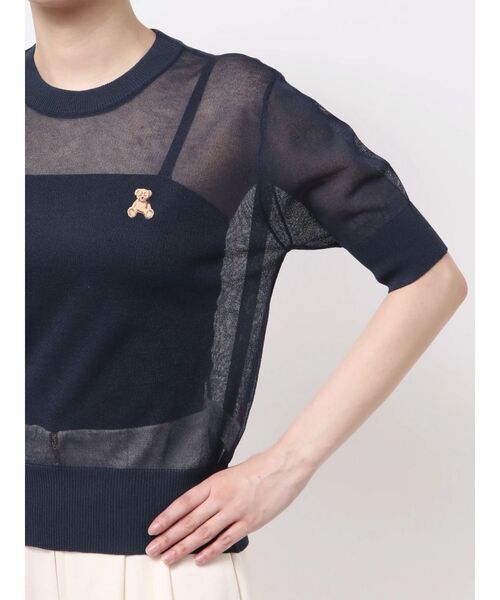 POLO BCS(ポロ ビーシーエス)の「【POLO BCSコラボ】シアーベアニットプルオーバー(Tシャツ/カットソー・レディース・ネイビー/アイボリー/ライトグリーン/ピンク・FREE)」の19枚目の写真