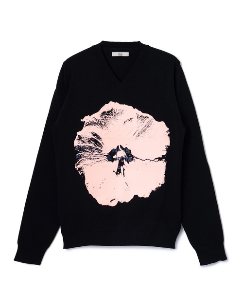 NON TOKYO（ノントーキョー）の「FLOWER PRINT KNIT（ニット/セーター・レディース・ブラック・2/1）」の2枚目の写真