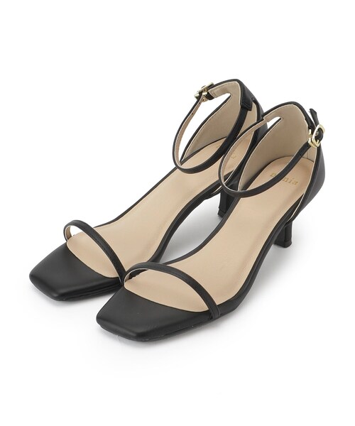 couture brooch(クチュールブローチ)の「メタリックヒールサンダル(サンダル・レディース・ブラック/シルバー/シルバー系その他・35/45)」の2枚目の写真