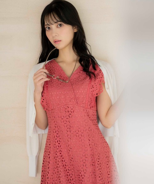 NOELA（ノエラ）の「ベーシックニットカーデ（カーディガン/ボレロ・レディース・イエロー/ネイビー/ピンク/ブラック/オフホワイト・フリー）」の2枚目の写真