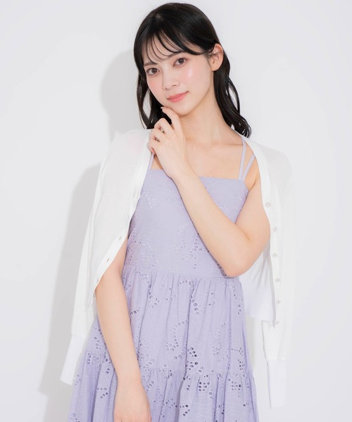 NOELA（ノエラ）の「ベーシックニットカーデ（カーディガン/ボレロ・レディース・イエロー/ネイビー/ピンク/ブラック/オフホワイト・フリー）」の19枚目の写真