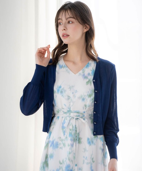 NOELA（ノエラ）の「ベーシックニットカーデ（カーディガン/ボレロ・レディース・イエロー/ネイビー/ピンク/ブラック/オフホワイト・フリー）」の21枚目の写真