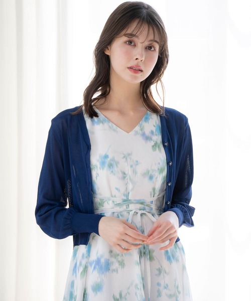 NOELA（ノエラ）の「ベーシックニットカーデ（カーディガン/ボレロ・レディース・イエロー/ネイビー/ピンク/ブラック/オフホワイト・フリー）」の22枚目の写真