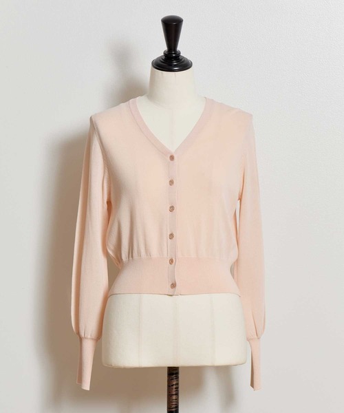 NOELA（ノエラ）の「ベーシックニットカーデ（カーディガン/ボレロ・レディース・イエロー/ネイビー/ピンク/ブラック/オフホワイト・フリー）」の10枚目の写真