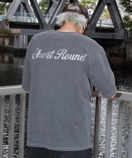 SHORT ROUND(ショートラウンド)の「SHORT ROUND/ピグメントラメプリントT(Tシャツ/カットソー・メンズ・スミクロ・MEDIUM/LARGE)」の5枚目の写真
