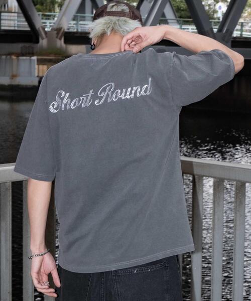 SHORT ROUND(ショートラウンド)の「SHORT ROUND/ピグメントラメプリントT(Tシャツ/カットソー・メンズ・スミクロ・MEDIUM/LARGE)」の6枚目の写真