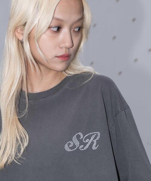 SHORT ROUND(ショートラウンド)の「SHORT ROUND/ピグメントラメプリントT(Tシャツ/カットソー・メンズ・スミクロ・MEDIUM/LARGE)」の8枚目の写真