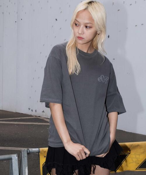 SHORT ROUND(ショートラウンド)の「SHORT ROUND/ピグメントラメプリントT(Tシャツ/カットソー・メンズ・スミクロ・MEDIUM/LARGE)」の11枚目の写真